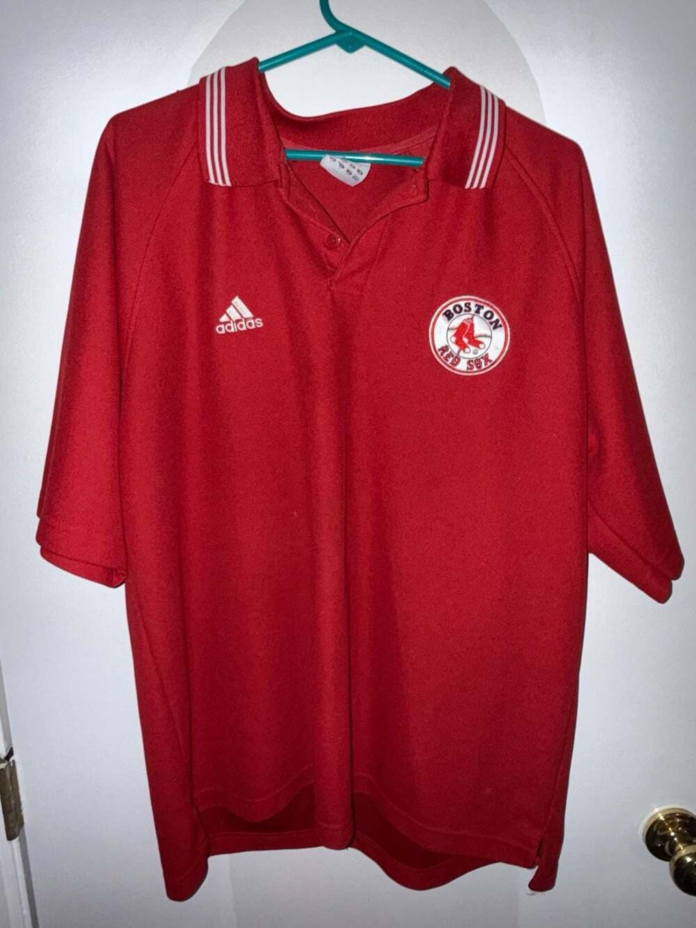 Vintage Adidas Boston Red Sox Red Polo XL